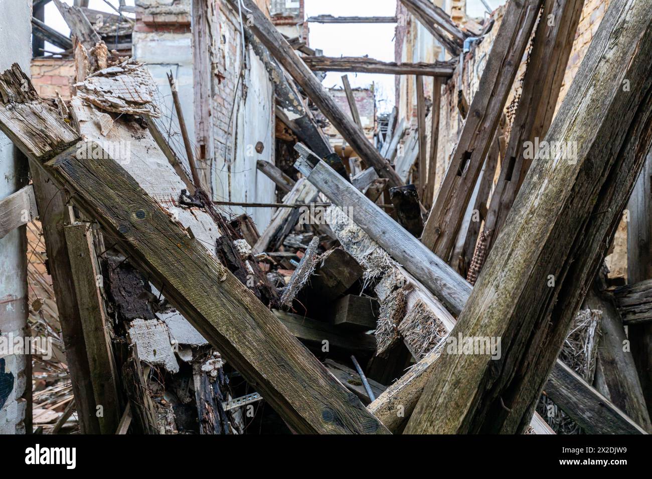 Lebensgefahr Lost Places Einsturzgefahr Betreten verboten Stock Photo