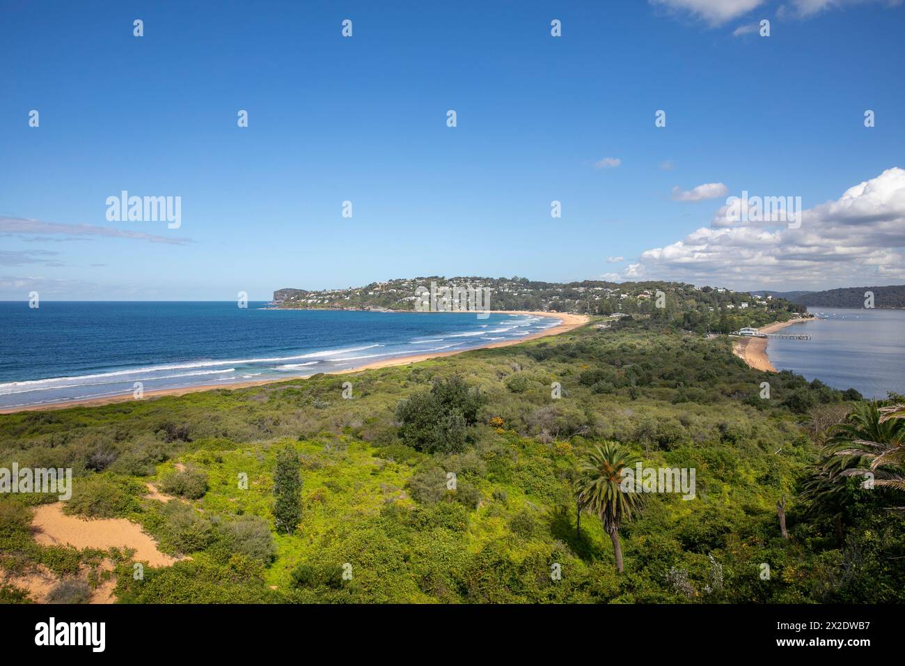 Aerial view palm beach pittwater hi-res stock photography and images ...