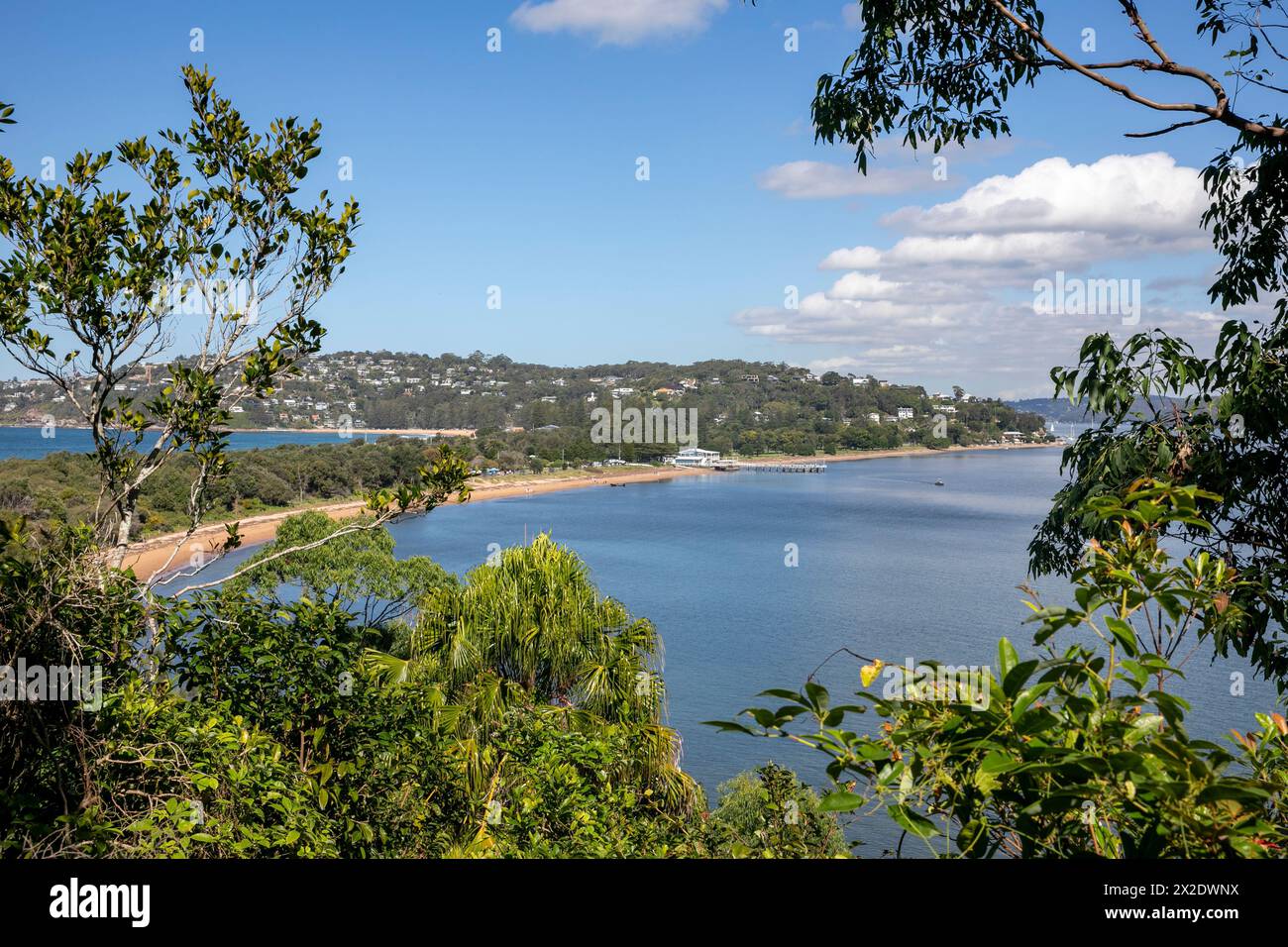 View of Palm Beach suburb Sydney from Barrenjoey headland, Pittwater ...