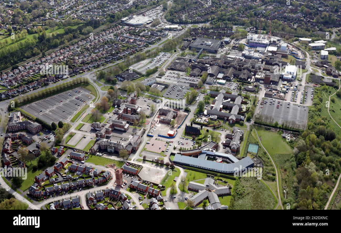 aerial view of Countess of Chester Health Park, looking south Stock Photo