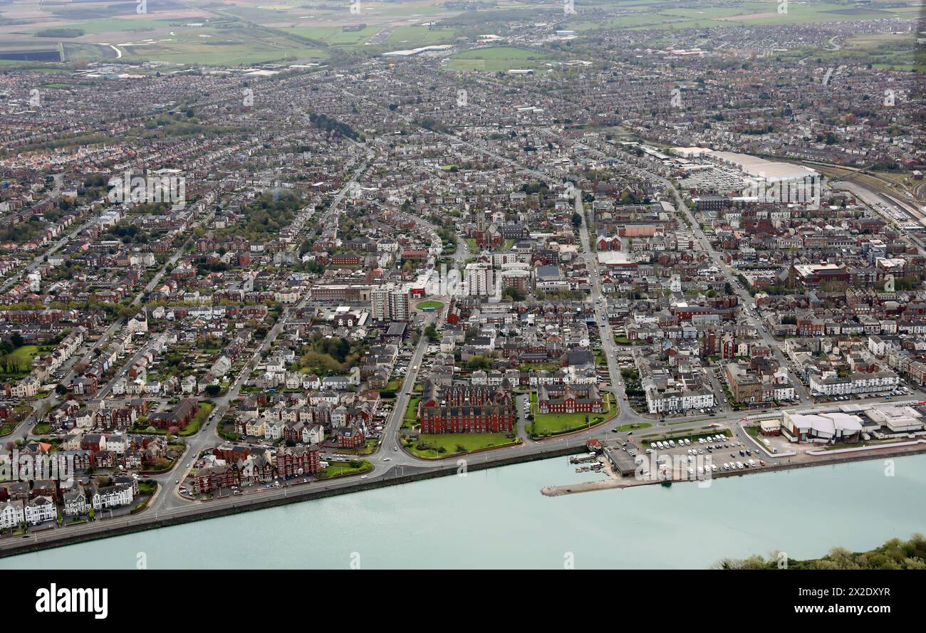 aerial view of Southport, Lancashire Stock Photo - Alamy