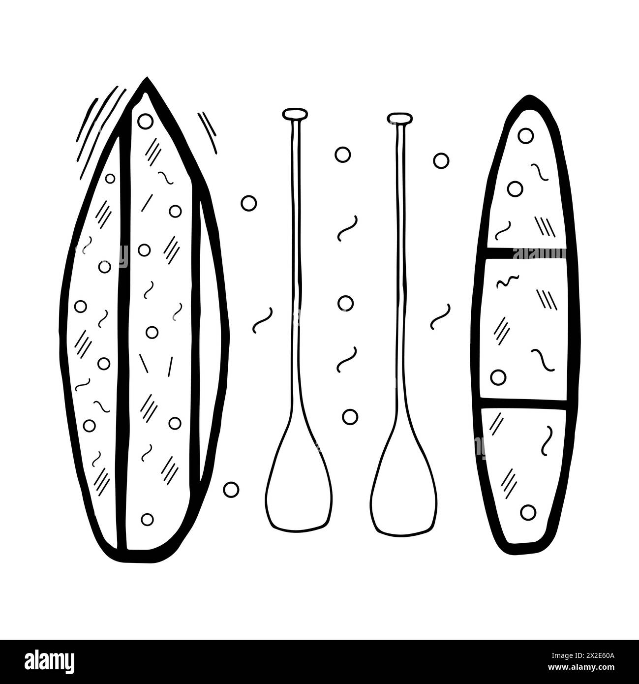 set-of-paddle-board-for-women-and-men-stock-photo-alamy