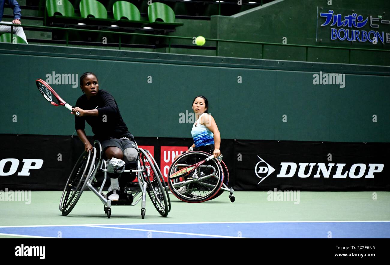 Miki, Japan. 21st Apr, 2024. (LR) Kgothatso Montjane (RSA), Yui Kamiji