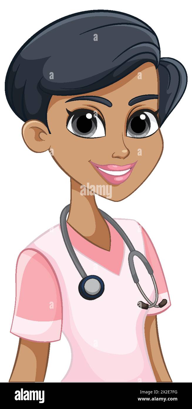 Hospital nurse in scrubs Cut Out Stock Images \u0026 Pictures - Page 3 - Alamy, image size:654x1390