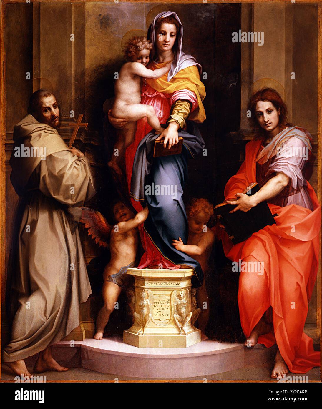 Madonna of the Harpies by Andrea del Sarto Stock Photo