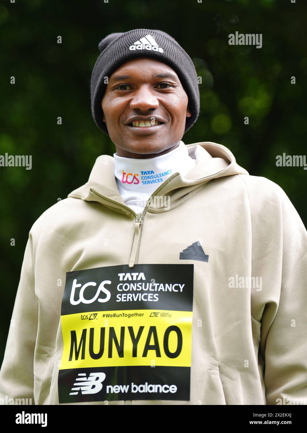 Men's elite race winner Alexander Mutiso Munyao during the 2024 TCS