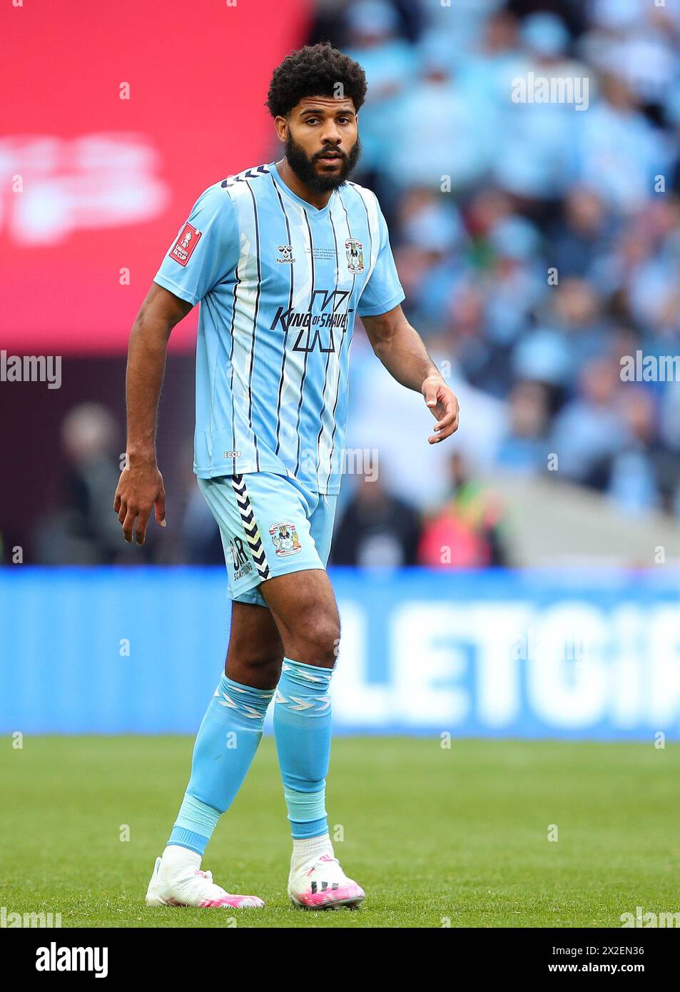 Ellis Simms of Coventry City - Coventry City v Manchester United, The Emirates FA Cup Semi Final, Wembley Stadium, London, UK - 21st April 2024 Stock Photo