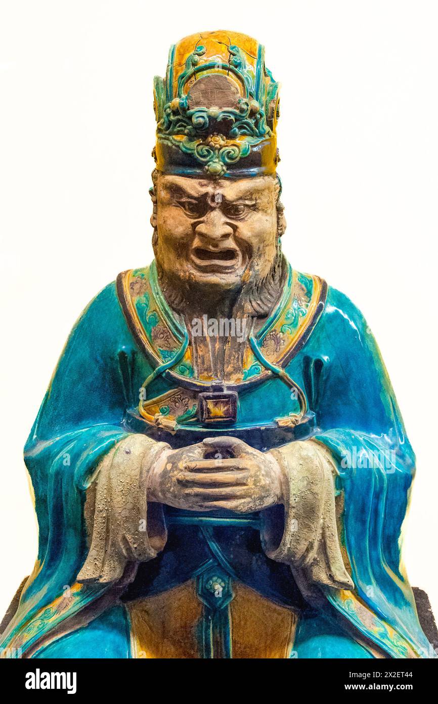 Ancient Chinese Sculpture, Cultural Object Stock Photo