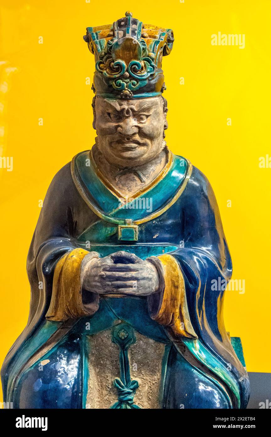 Ancient Chinese Sculpture, Cultural Object Stock Photo