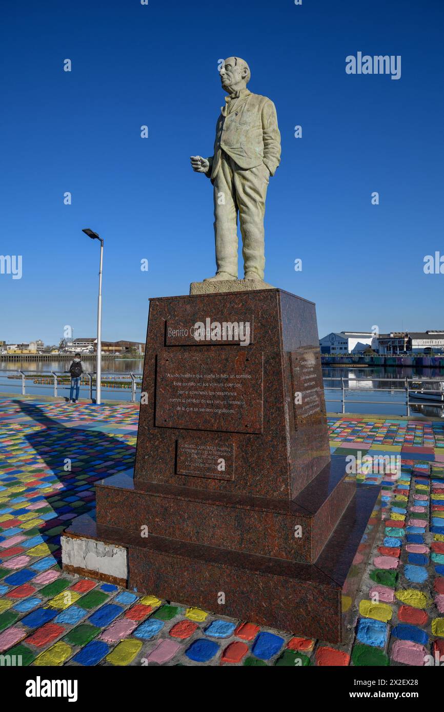 geography / travel, Argentina, statue for Benito Quinquela Martin, Argentinian painter, ADDITIONAL-RIGHTS-CLEARANCE-INFO-NOT-AVAILABLE Stock Photo