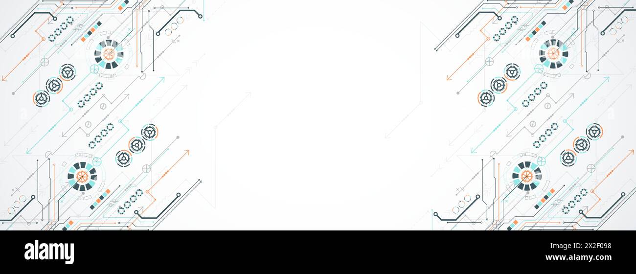 Abstract vector background on a technological theme. Stock Vector