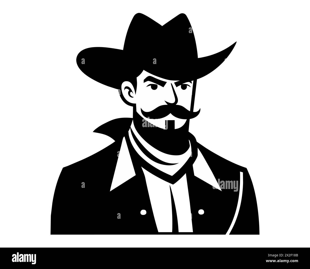 Cowboy portrait Black and White Stock Photos & Images - Alamy