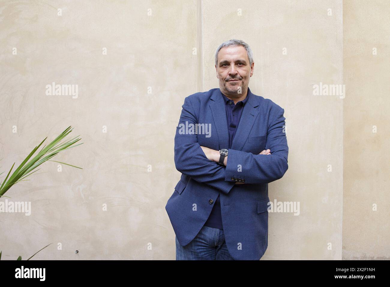 Portrait of Maurizio De Giovanni 11/06/2016 ©Isabella De Maddalena/opale.photo Stock Photo