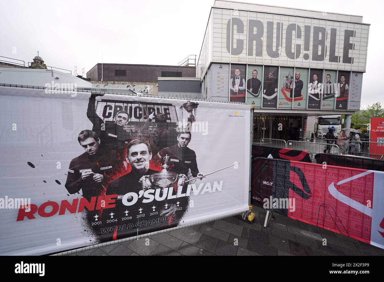 A general view outside the venue on day three of the 2025 Cazoo World