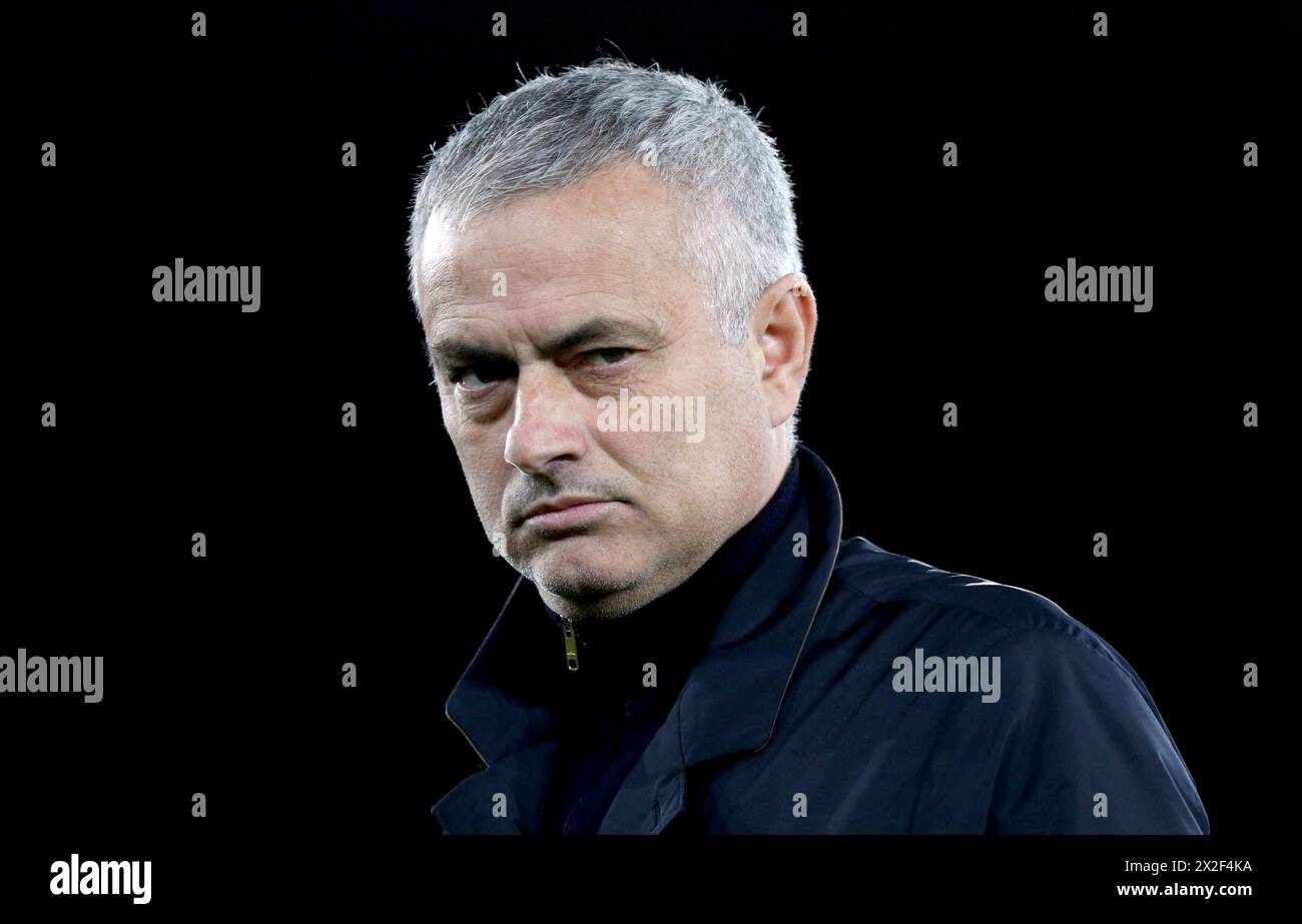 File photo dated 01-12-2018 of Manchester United manager Jose Mourinho, who believes his time with Manchester United may have been more successful had he been afforded the same level of support and trust as current manager Erik ten Hag. Issue date: Monday April 22, 2024. Stock Photo