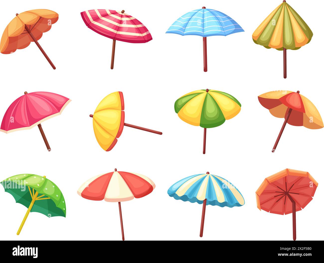open-colorful-parasols-stock-vector-images-alamy