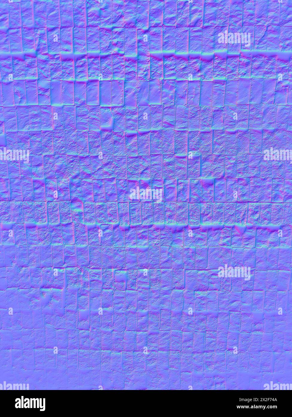 Brick background in normal map Stock Photo