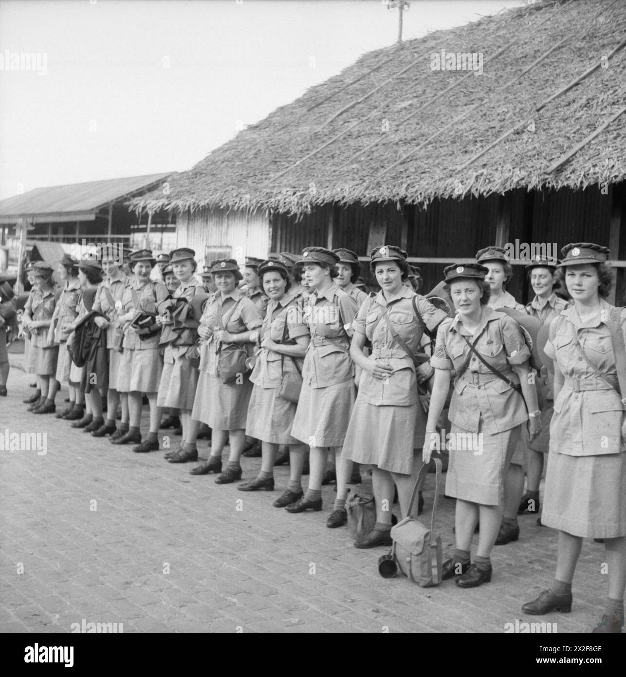THE BRITISH ARMY IN THE FAR EAST 1945 - Women of the ATS, newly-arrived ...