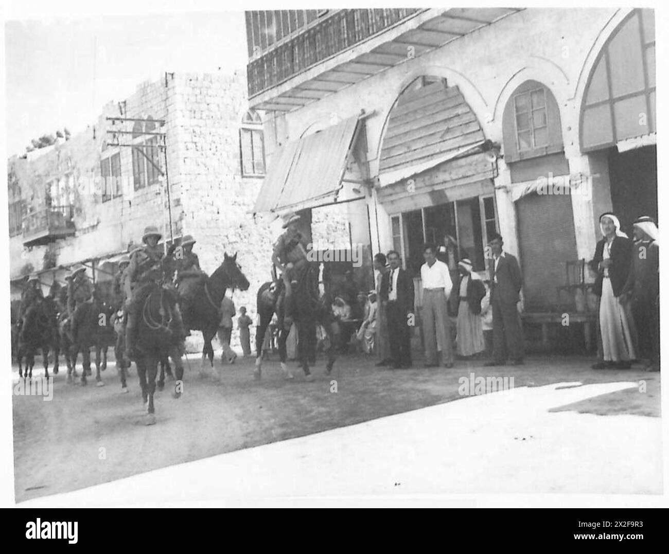 WITH THE HOUSEHOLD CAVALRY IN PALESTINE - A section passing through a