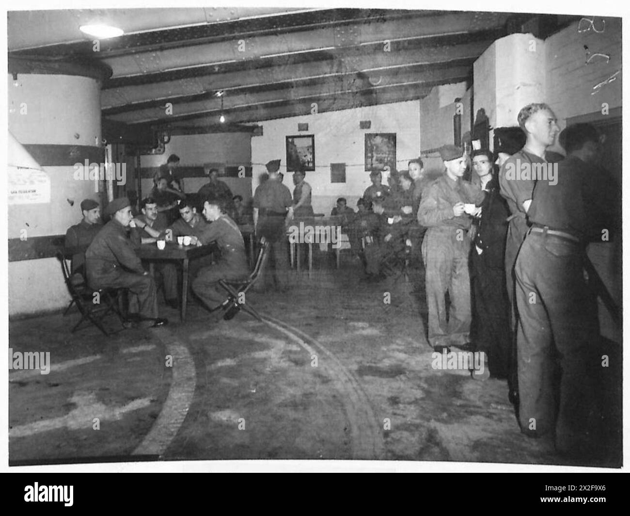 ON A SEA FRONT - The canteen and recreation room in the fort British ...