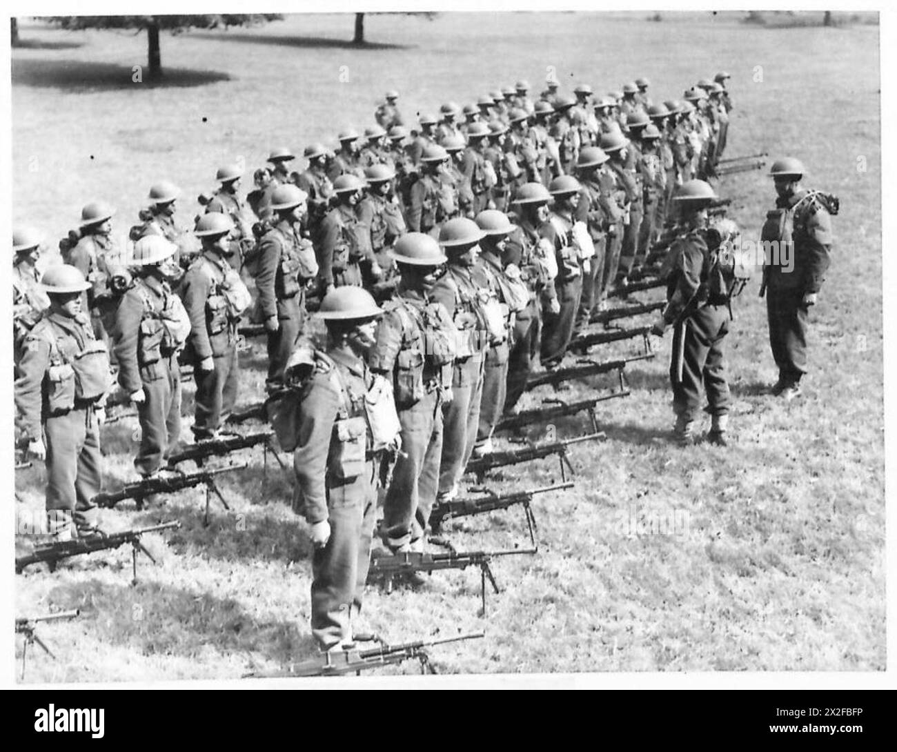 The Royal Scots Fusiliers are shown during the final inspection while ...