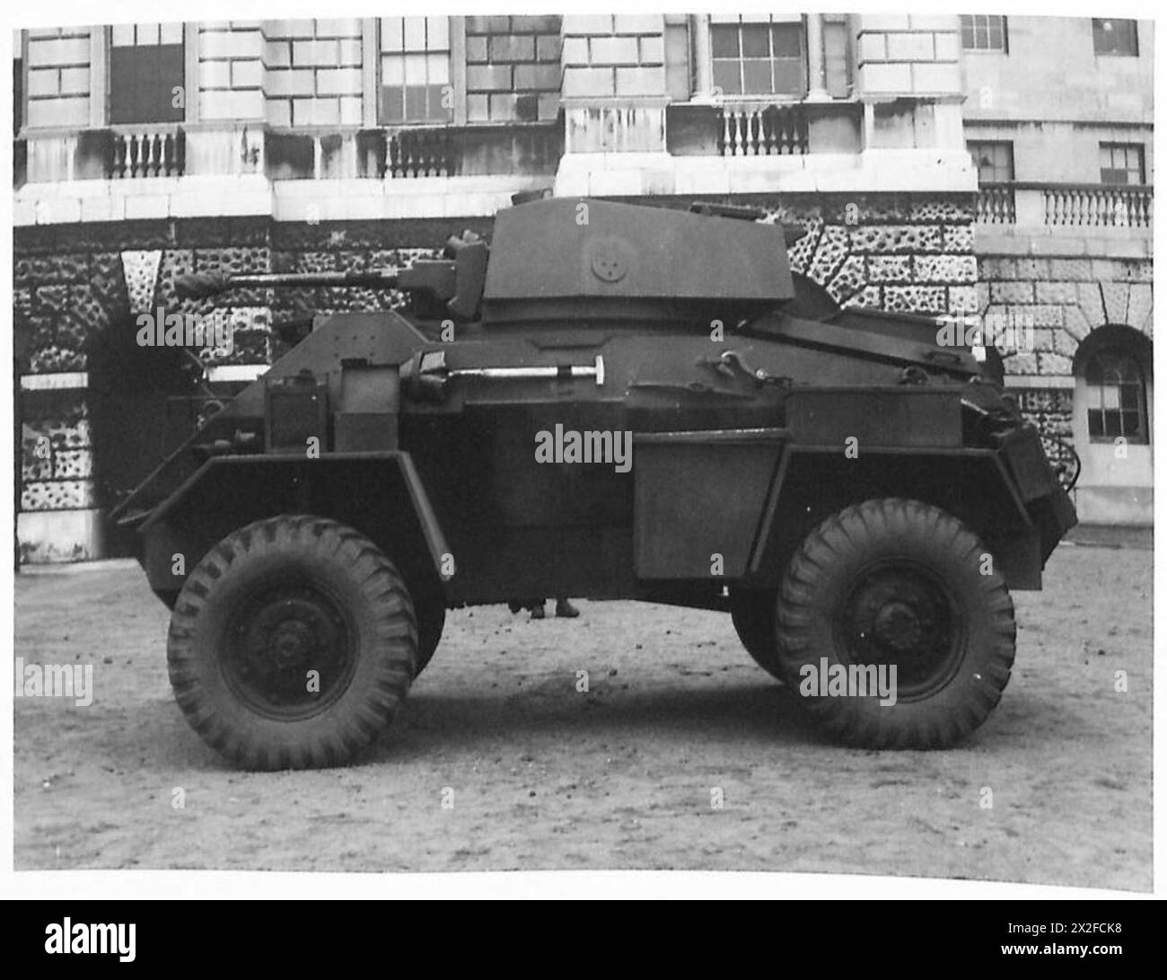 HUMBER ARMOURED CAR - A Humber armoured car Mk. IV photographed on Horse Guards Parade British Army Stock Photo