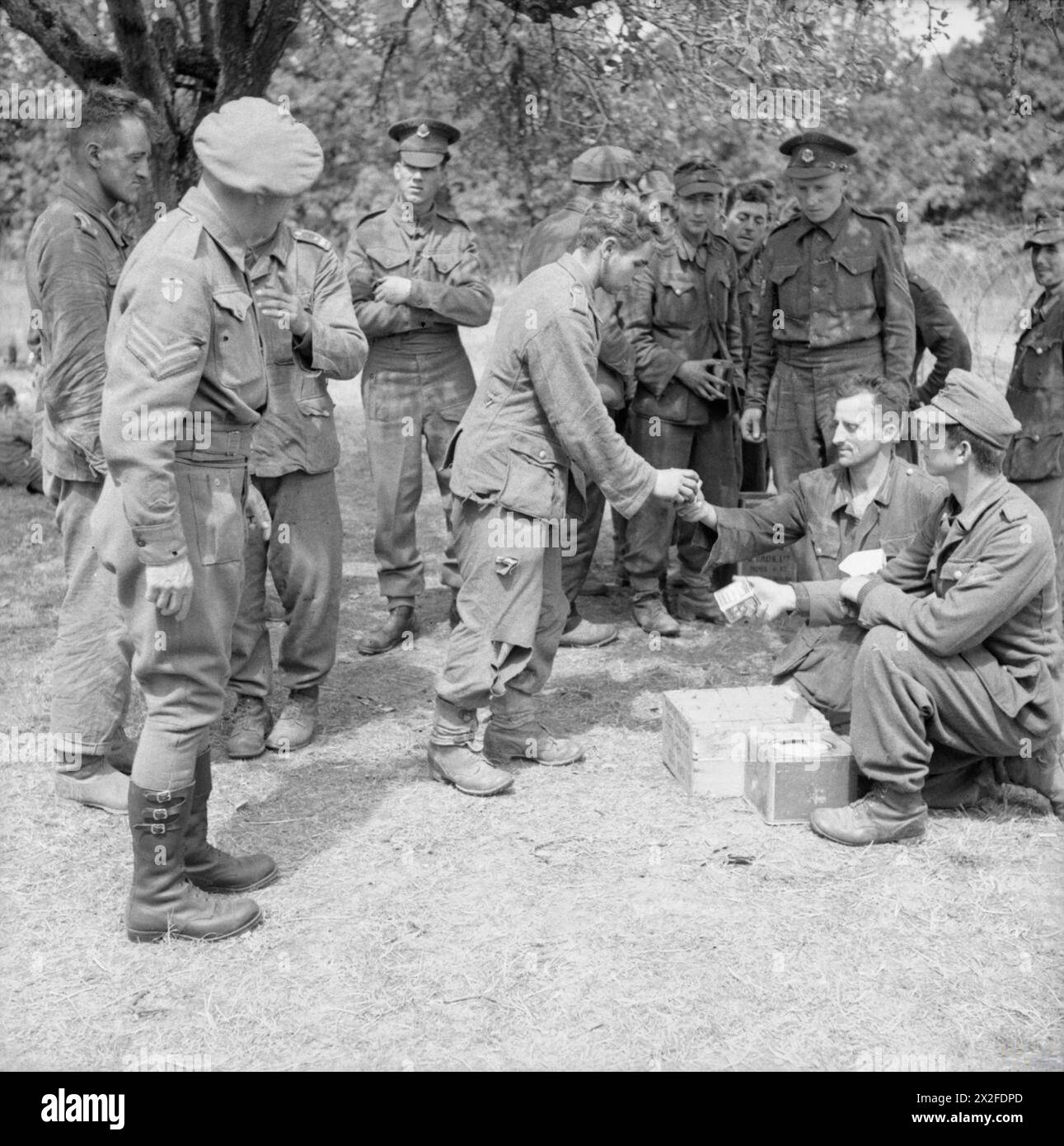 Open Rations British Army German prisoners are issued rations by the British Army on 26 July 1944 ...