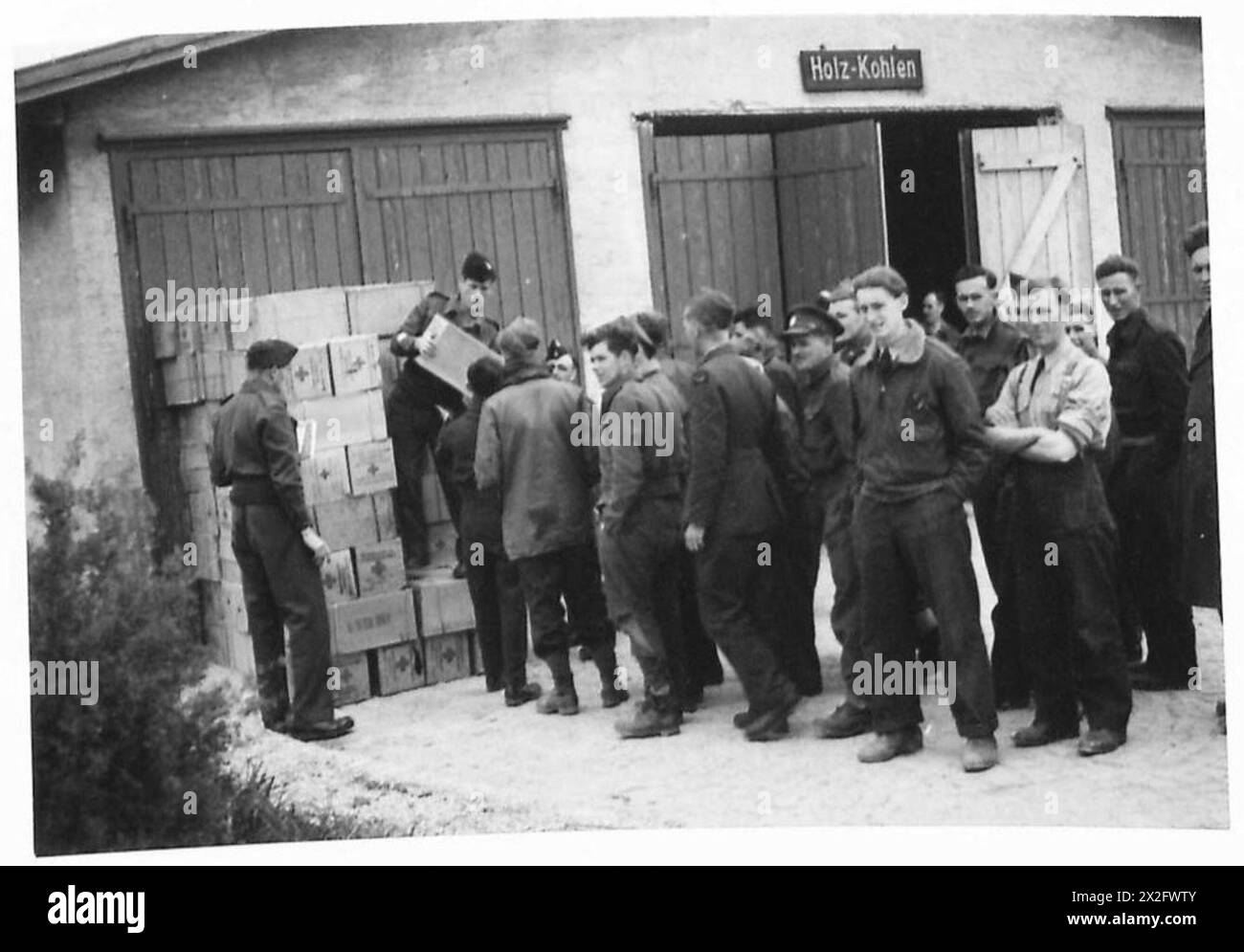 THE LIBERATION OF STALAG 7A, MOOSBURG, GERMANY - Red Cross parcels of ...