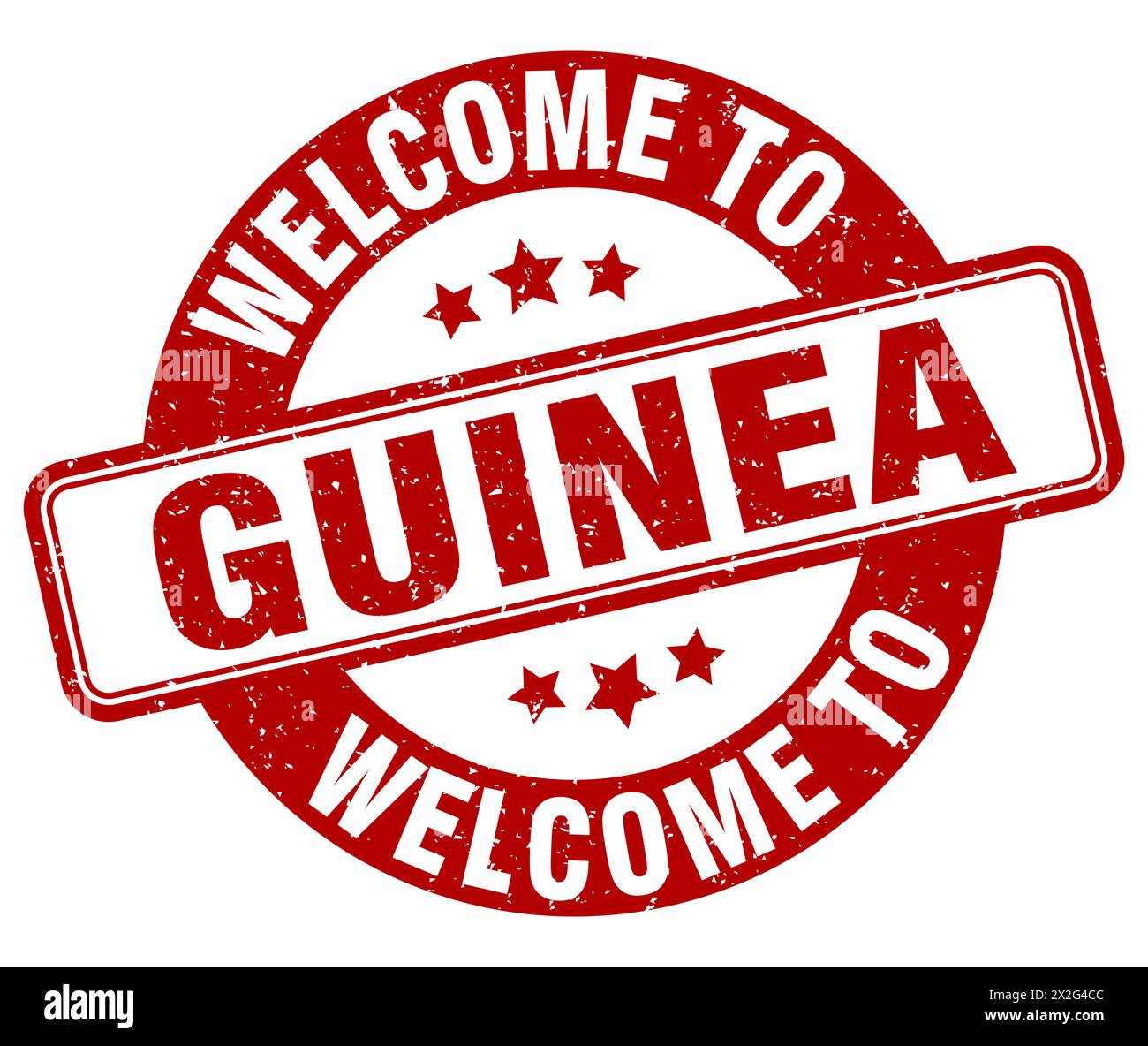 Welcome to Guinea stamp. Guinea round sign isolated on white background ...