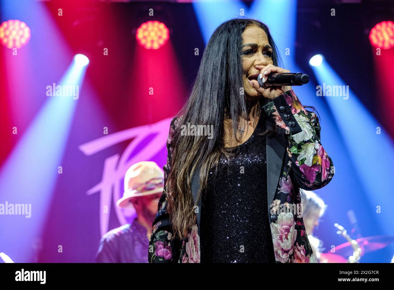 Bern, Switzerland. 19th, March 2024. The tribute band The Purple Jam performs a live concert at Bierhübeli in Bern. The band consists of former Prince band members and pays tribute to Prince’s music legacy. Here musician and singer Sheila E. is seen live on stage. (Photo credit: Gonzales Photo - Tilman Jentzsch). Stock Photo