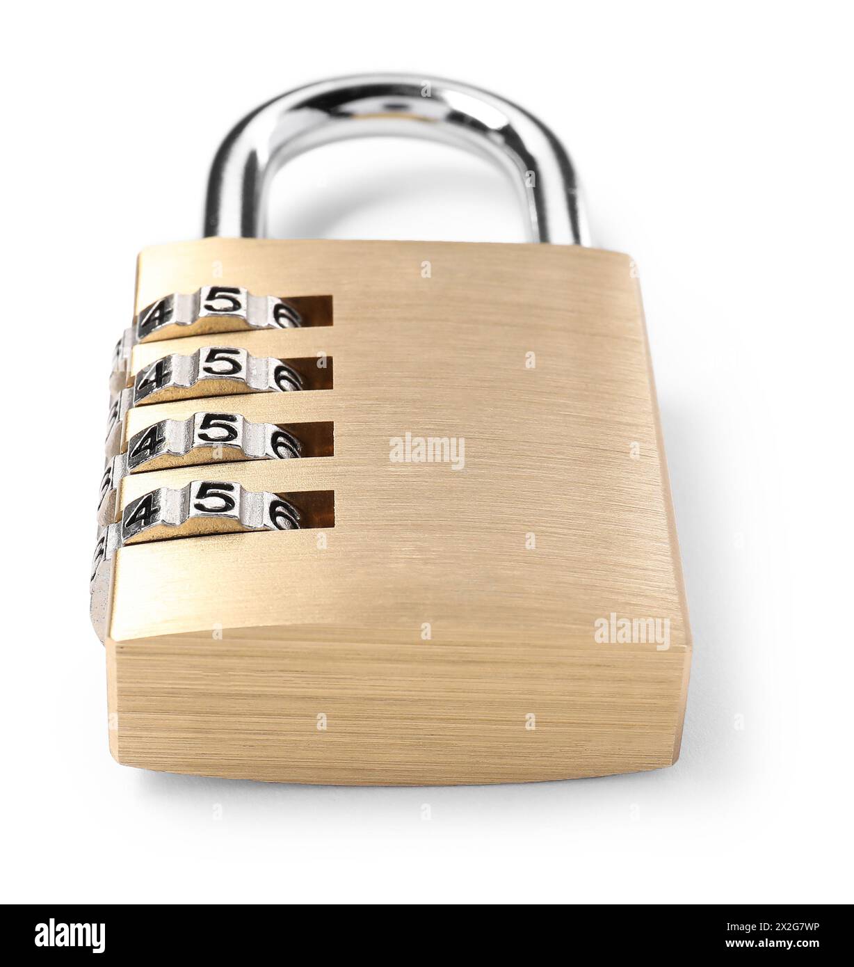 Locked steel combination padlock isolated on white Stock Photo - Alamy