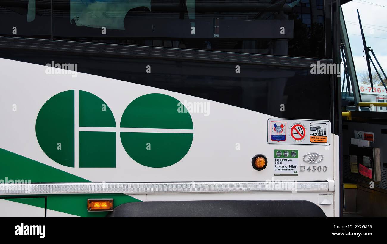 Go Bus or Omnibus, Toronto, Canada Stock Photo