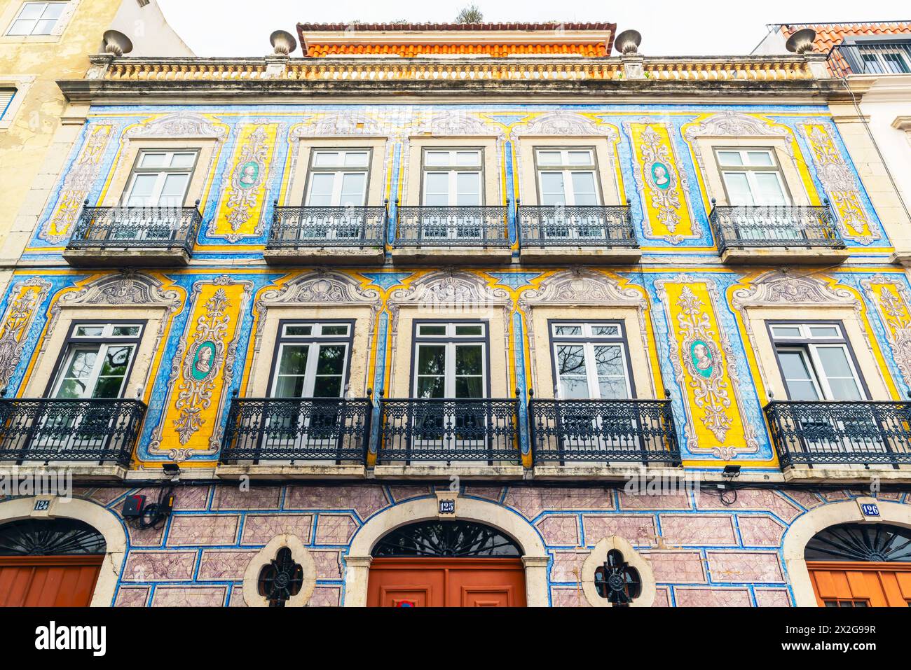 Casa dell'Arte Club House by Campo de Santa Clara 125, Lisbon, Portugal. Stock Photo
