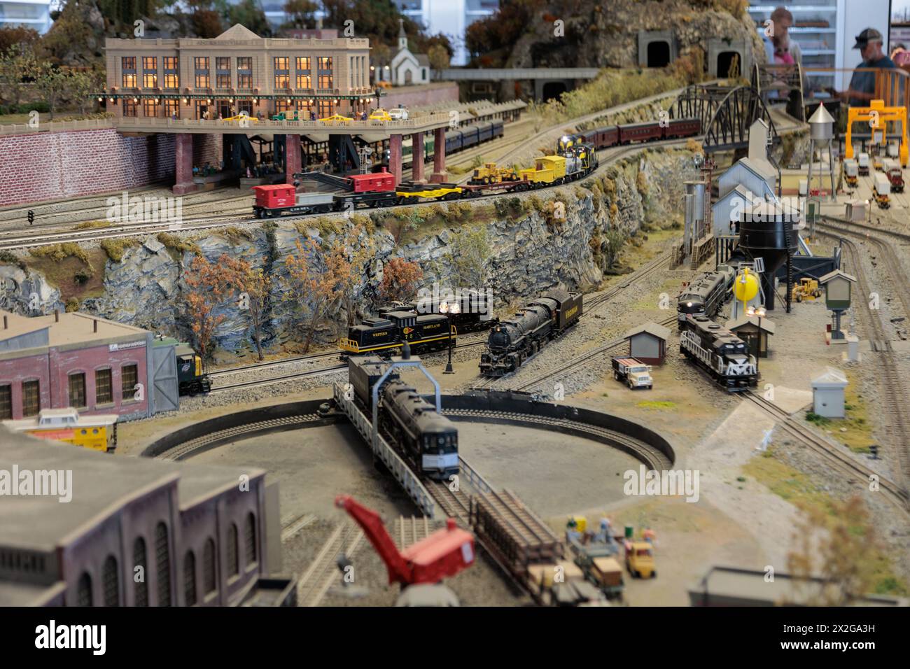 Model train layout in the Lionel Model Train Museum in Bryson City