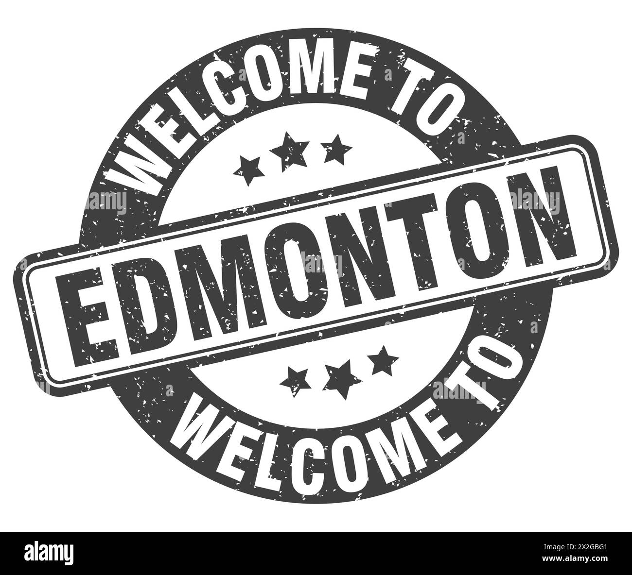 Welcome to Edmonton stamp. Edmonton round sign isolated on white background Stock Vector