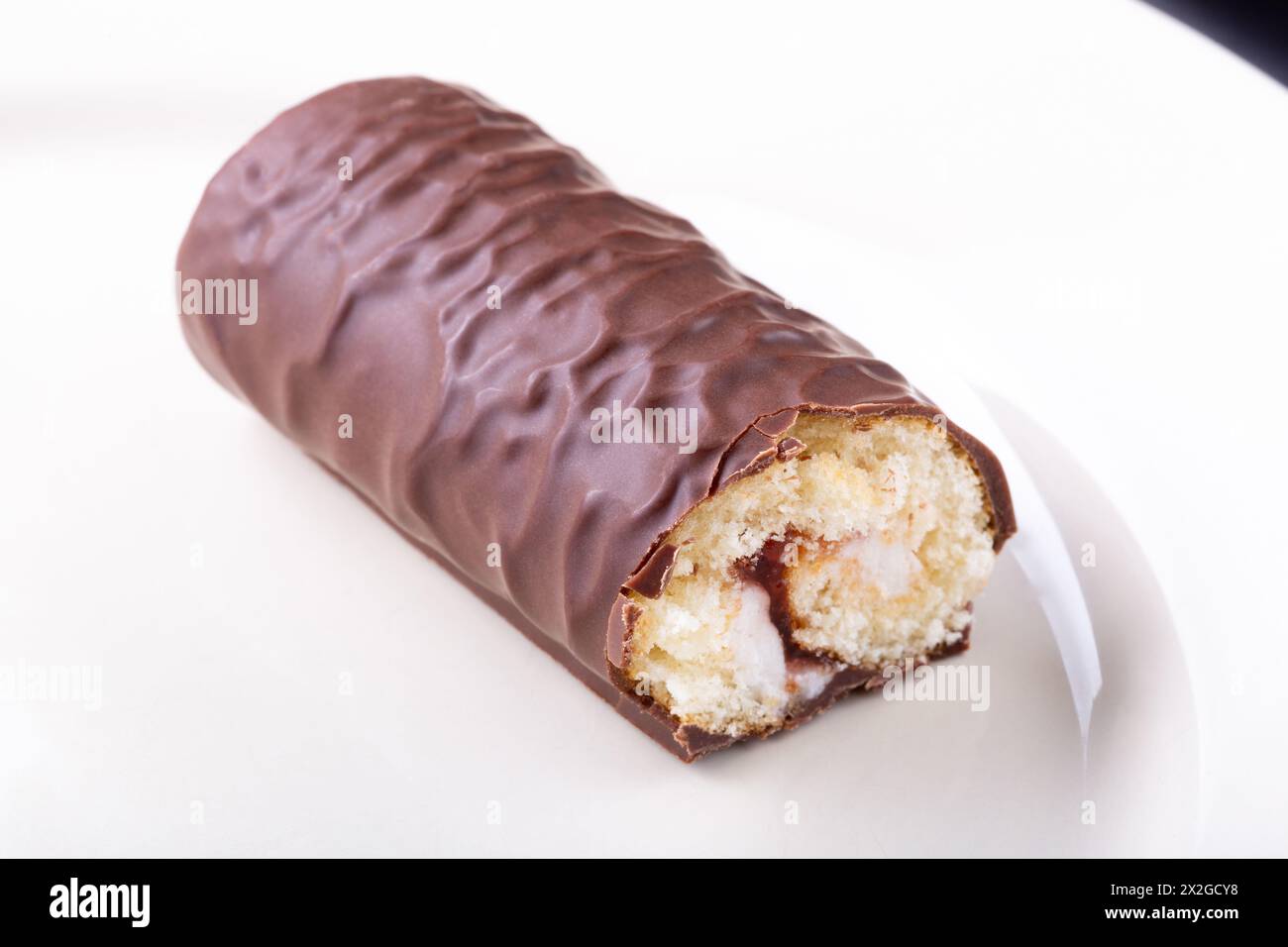 Chocolate Mini Roll Stock Photo