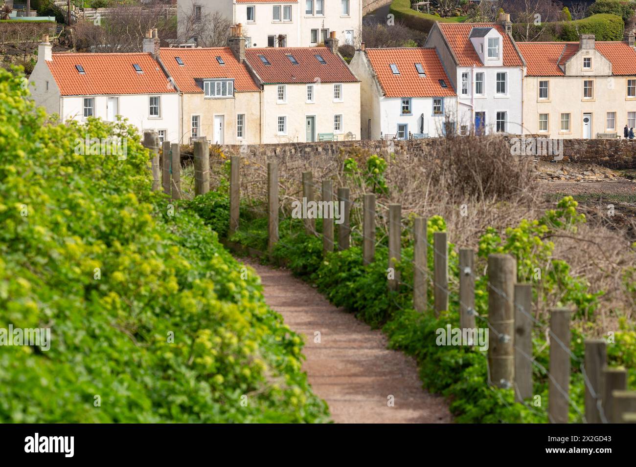 The Fife Coastal Path leading to the historic coastal village of Pittenweem, Fife, Scotland Stock Photo