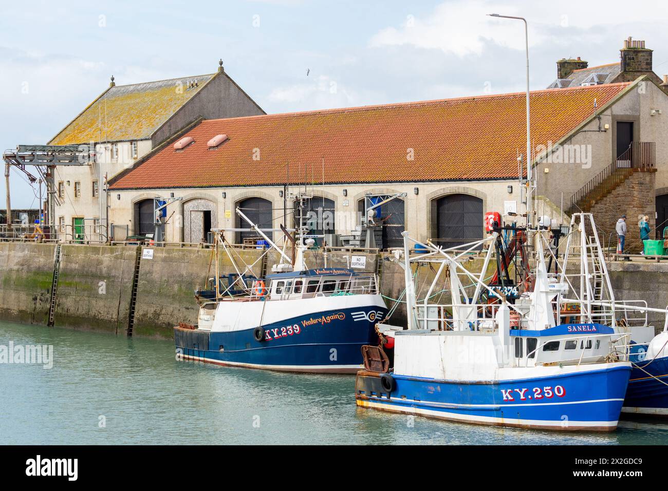 The Fish Market and Ice house in Pittenweem Fife Scotland Stock Photo