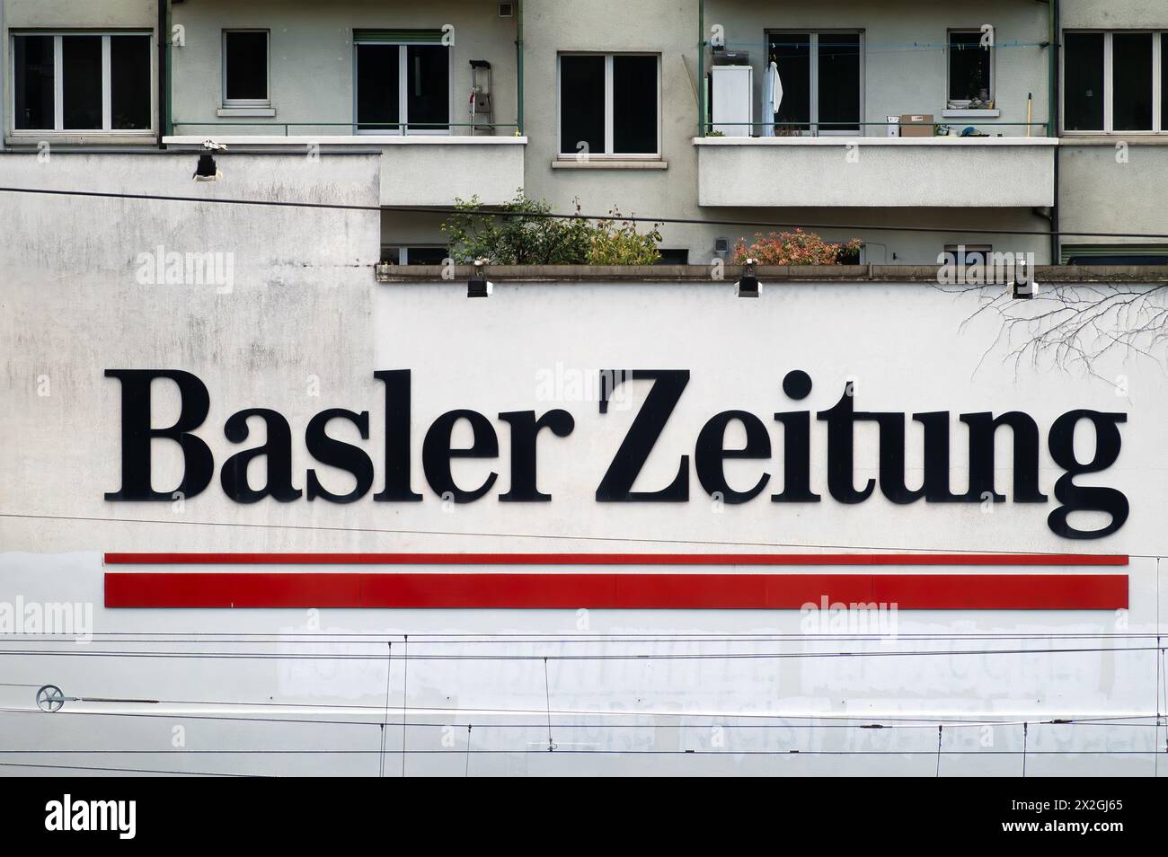 Basel, Switzerland - April 20, 2024: Basler Zeitung or BaZ, is a Swiss ...