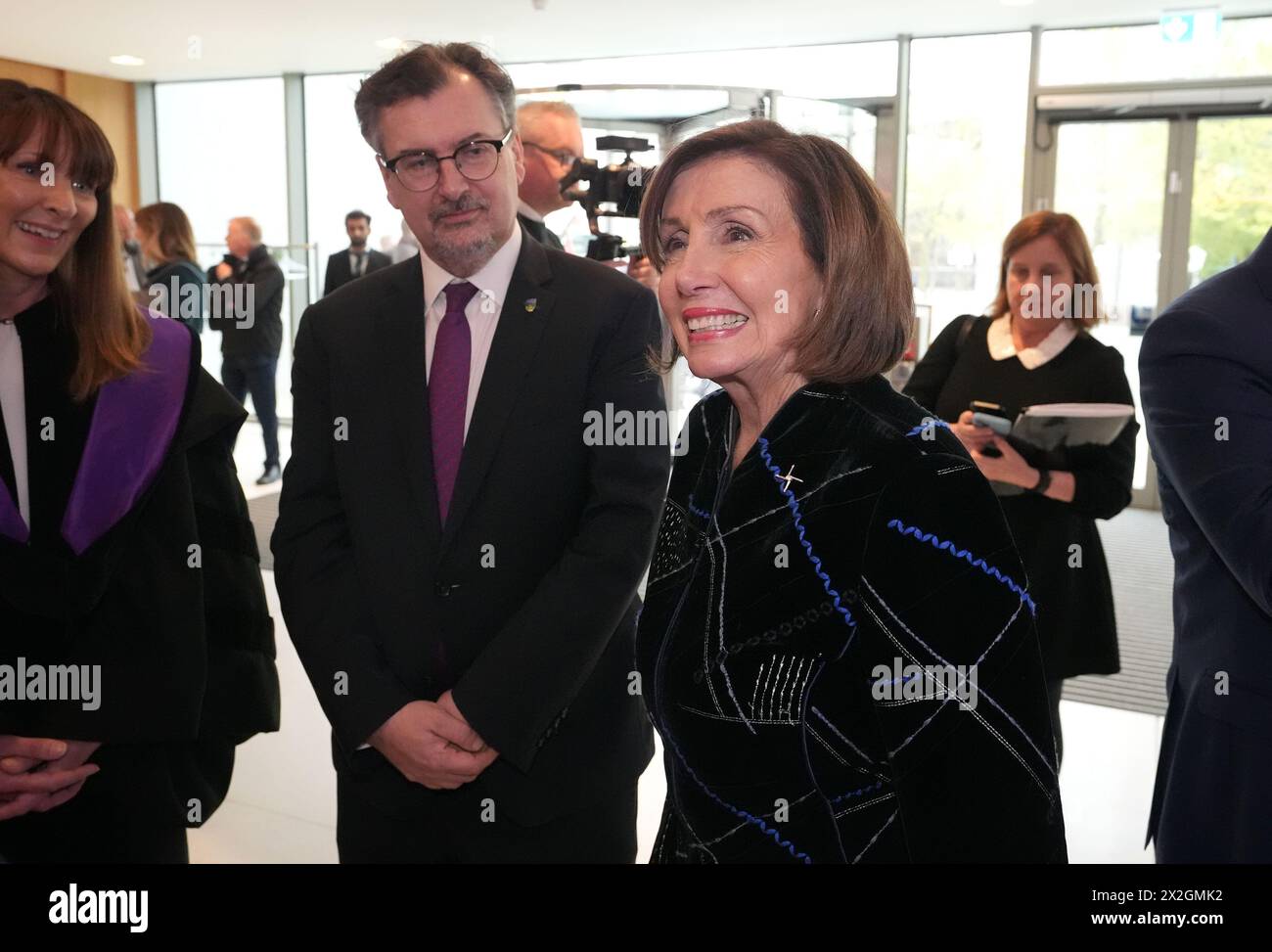 Former speaker of the US House of Representatives Nancy Pelosi arrives ...