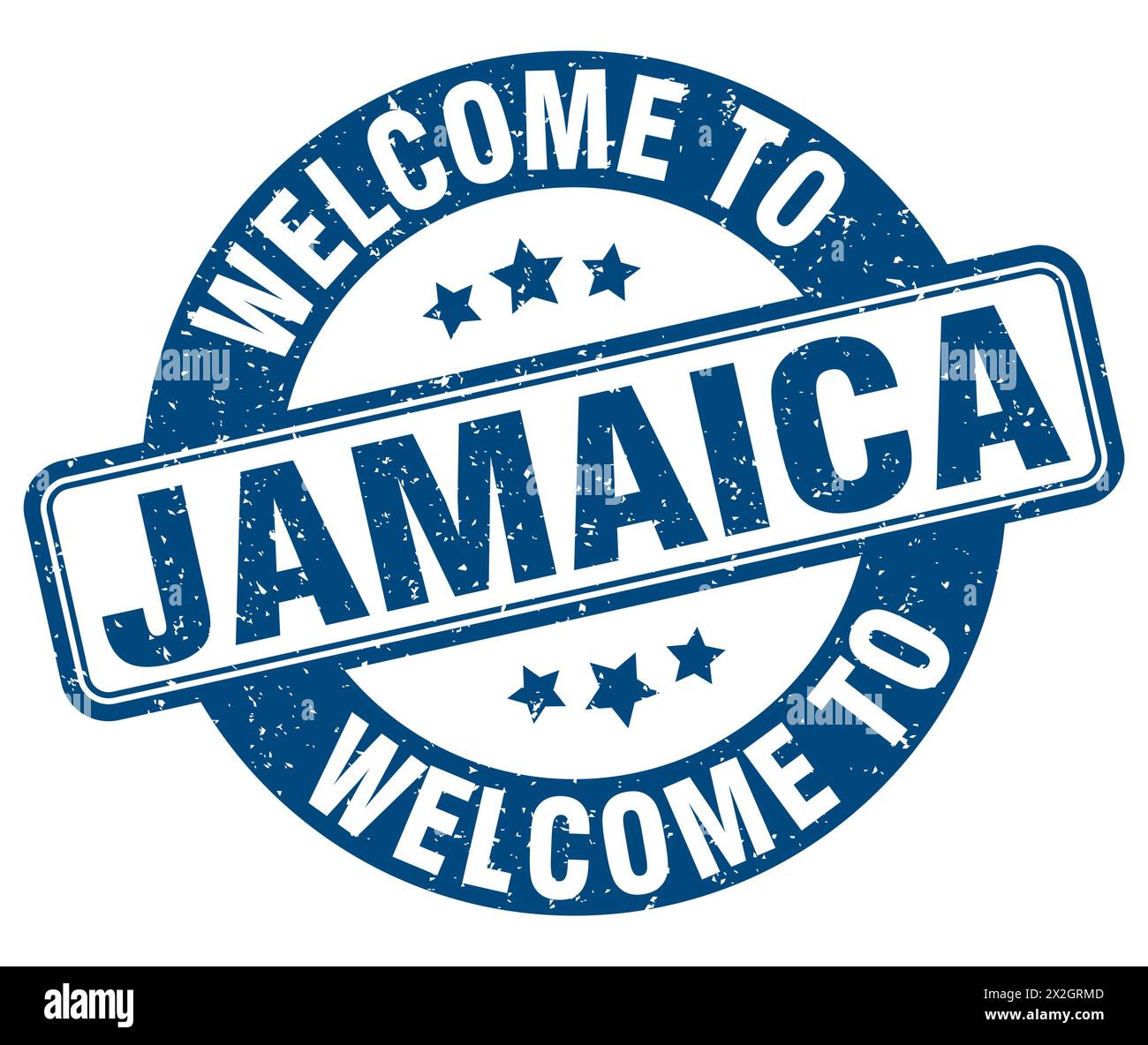 Welcome to Jamaica stamp. Jamaica round sign isolated on white background Stock Vector