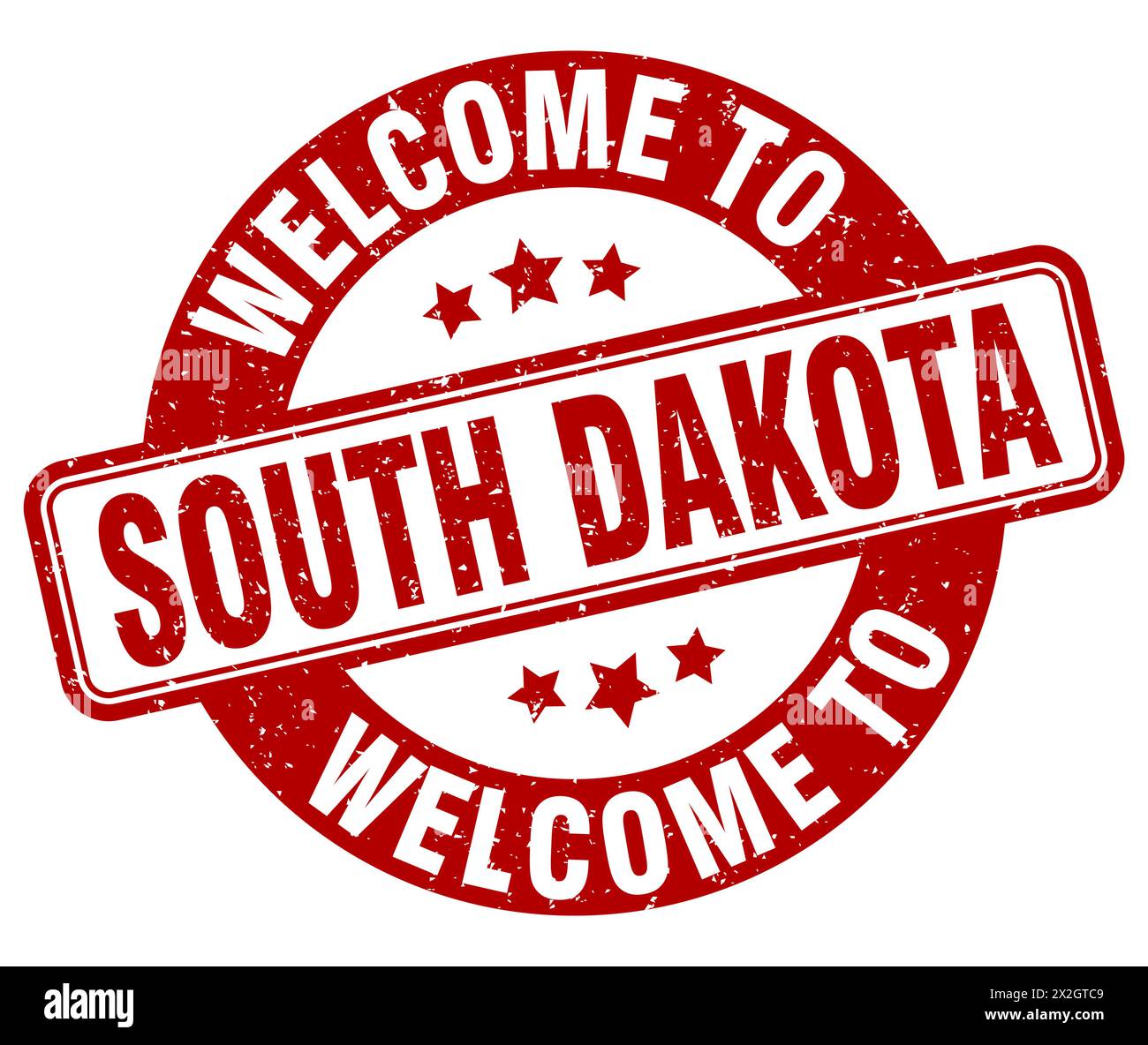 Welcome to South Dakota stamp. South Dakota round sign isolated on ...