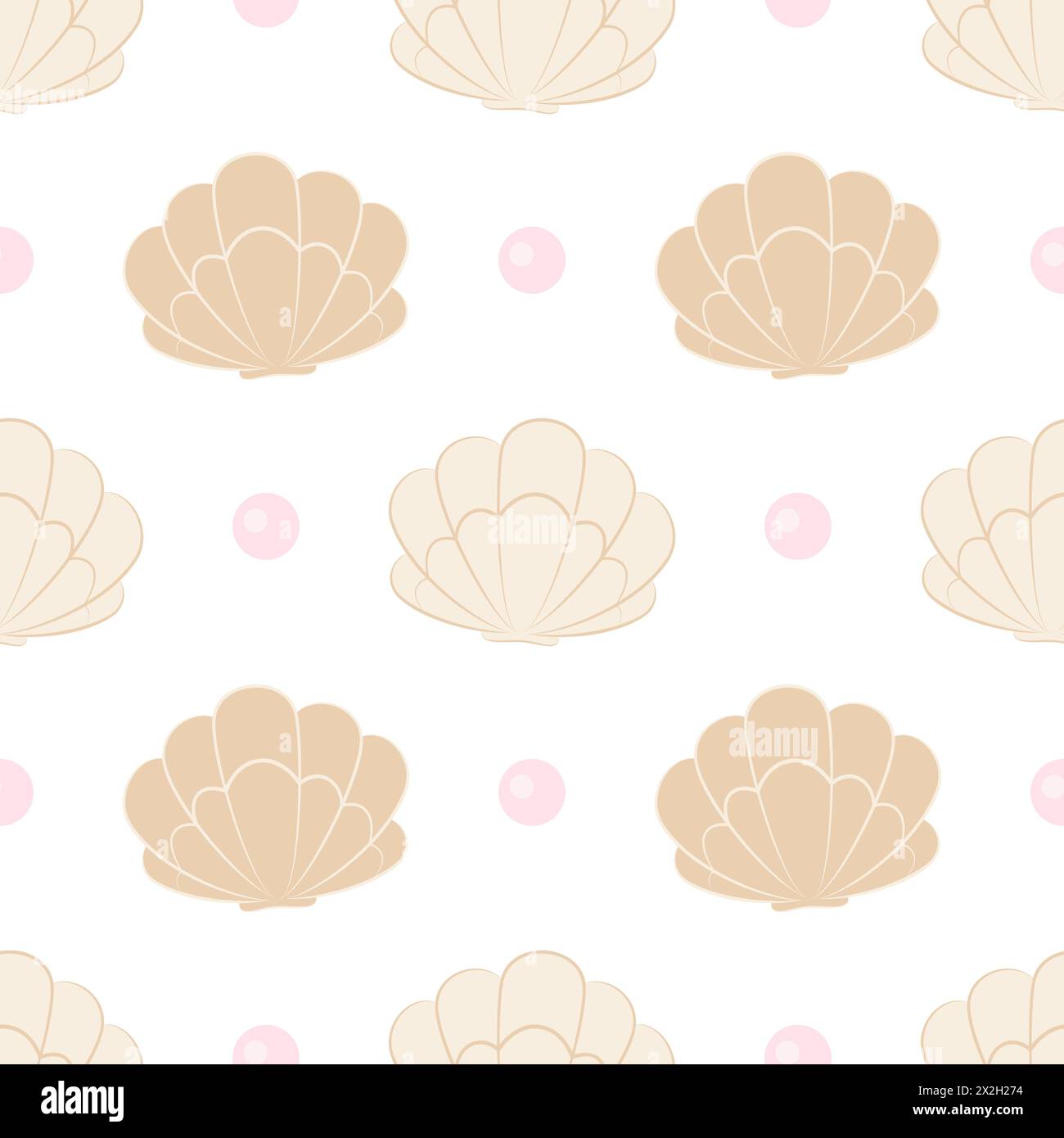 Scallop Shell Vector Frame Scallop Shell Pattern Template