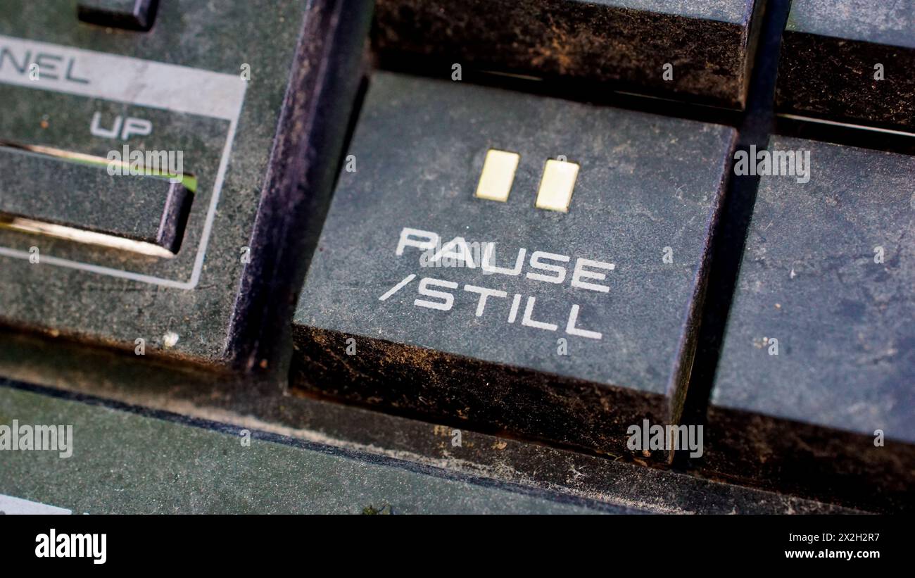 Old VHS video recorder dirty control buttons Stock Photo - Alamy