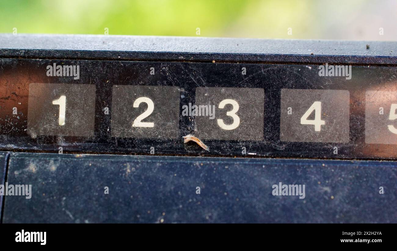 Old VHS video recorder dirty control buttons Stock Photo - Alamy