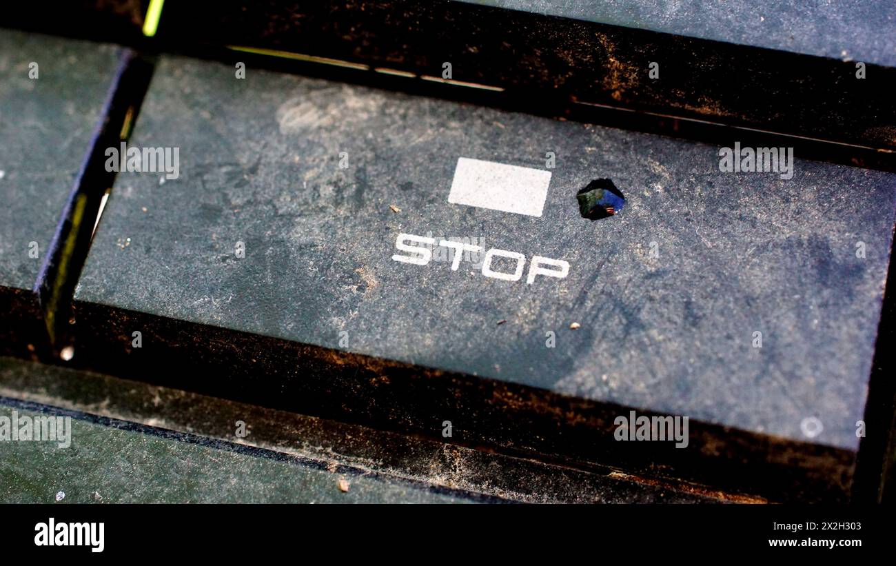 Old VHS video recorder dirty control buttons Stock Photo - Alamy
