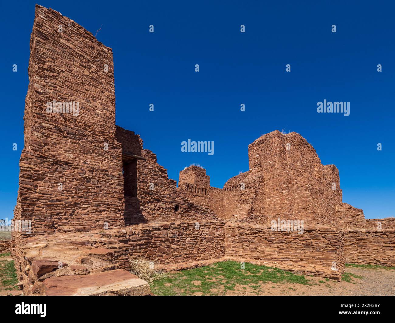 Quarai Ruins, Salinas Pueblo Missions National Monument, Punta del Agua, New Mexico. Stock Photo