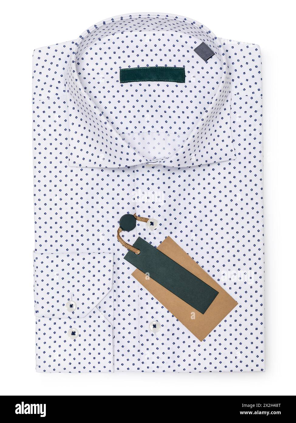blue polyester dress Men's Navy w/ White Polka Dots Long Sleeve Dress Shirt, Stain Repellent, Wrinkle Resistant