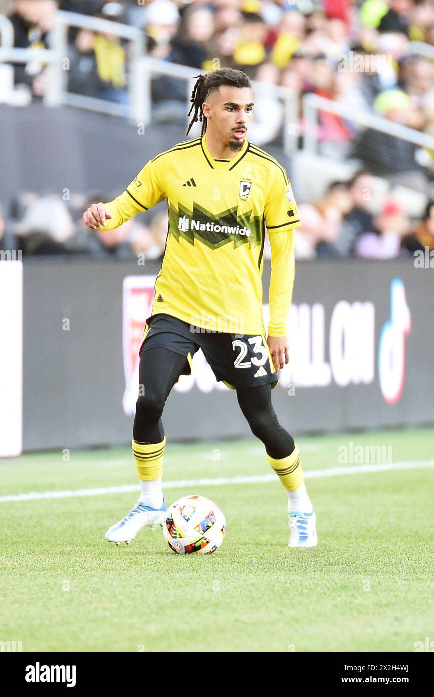 Columbus, Ohio, USA. 20th Apr, 2024. Columbus Crew defender Mohamed
