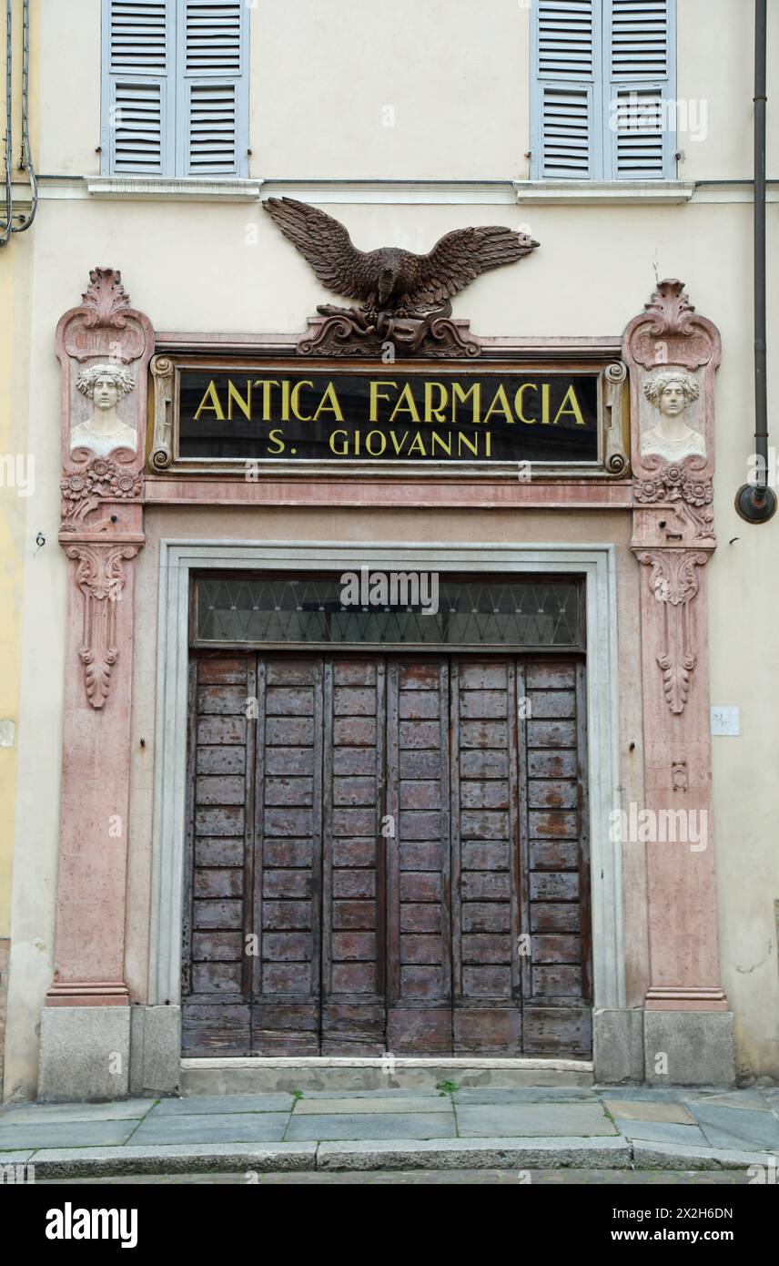 Antica Farmacia in the Italian city of Parma Stock Photo
